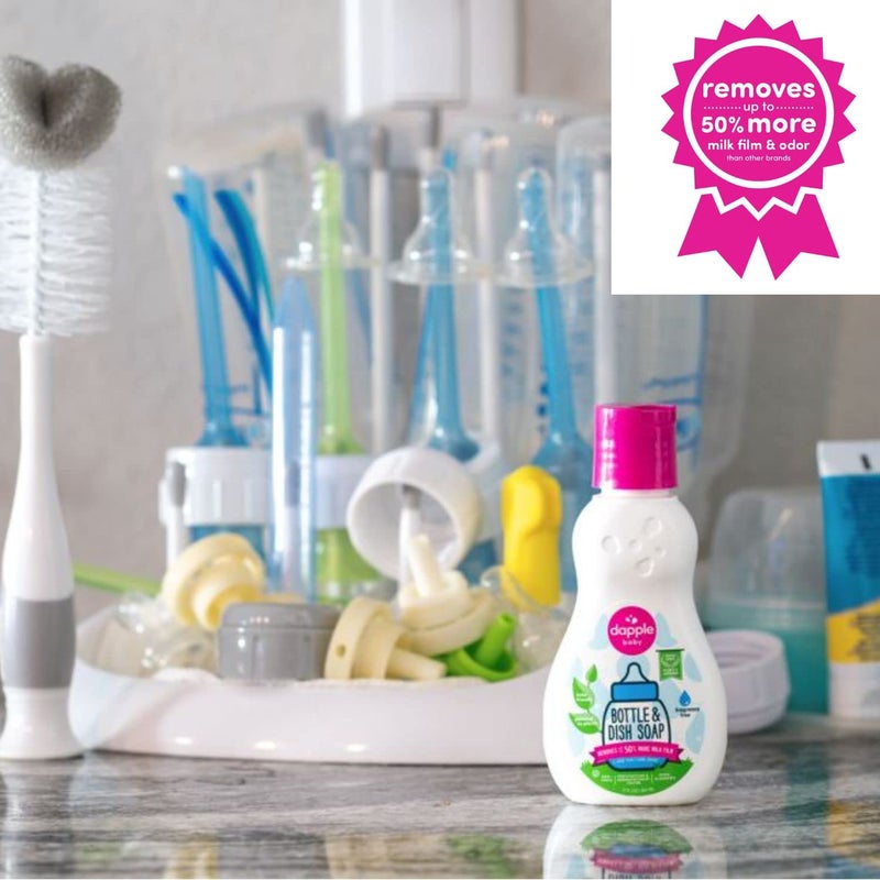 Dapple Baby Bottle Soap, Hypoallergenic Dish Soap for Baby Bottles, Powered by Plants, Travel Size, Fragrance Free, 3 Fl Oz (Pack of 2) - Image 4